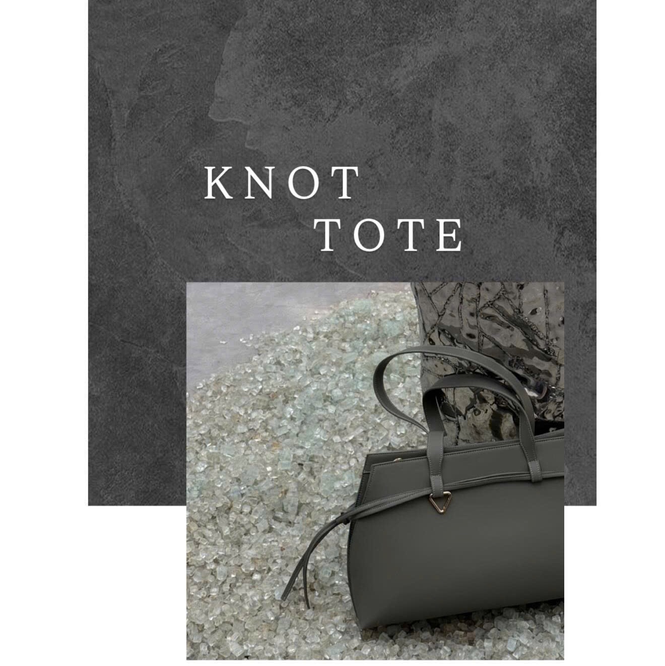 [L’FEMME] Knot Tote Bag — Light Grey / สีเทาอ่อน — 3