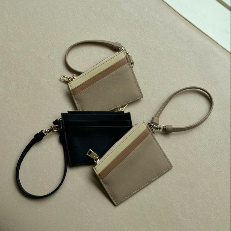 [L’FEMME] Zip Card Holder — Ombre Beige / สีเบจไล่เฉด — 2