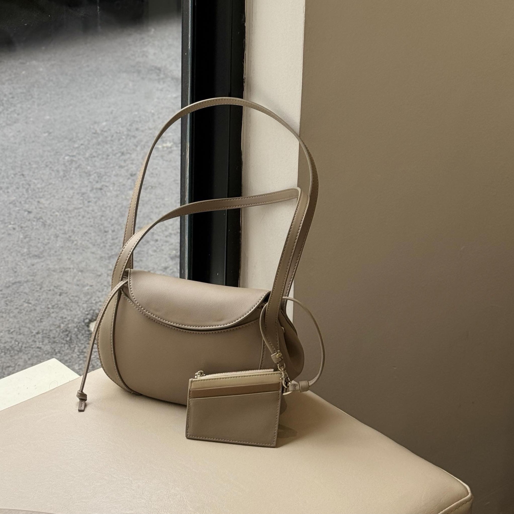 [L’FEMME] Zip Card Holder — Ombre Beige / สีเบจไล่เฉด — 3