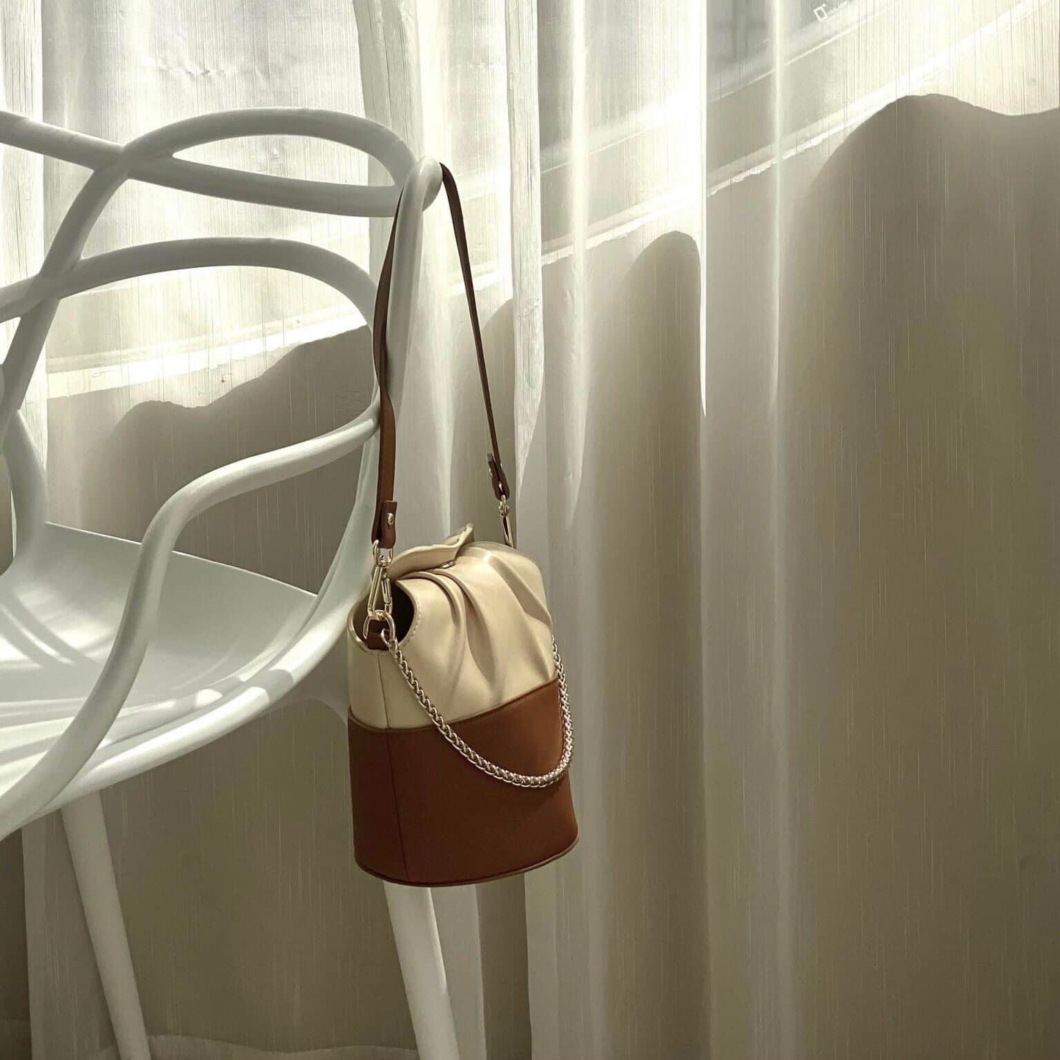 [L’FEMME] MiDang Bag — Brown and Beige / สีน้ำตาลและเบจ