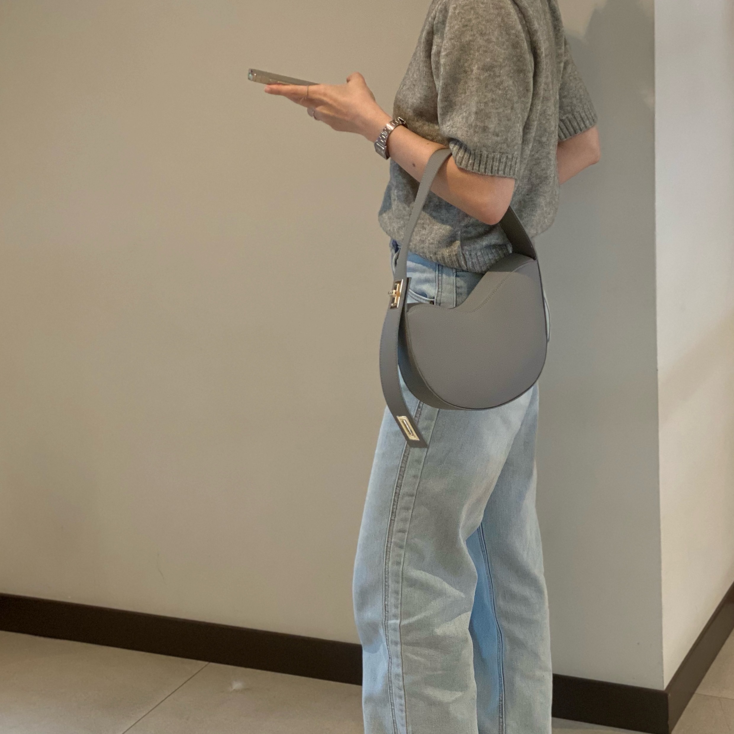 [L’FEMME] Tulipe Bag — Grey / สีเทา