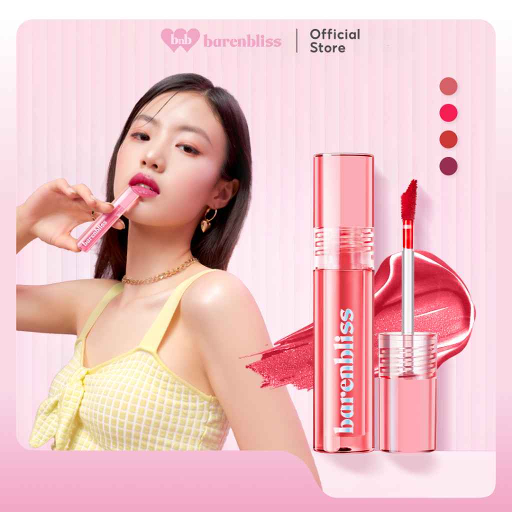 Barenbloom เซตลิปคู่ ลิปทินท์เนื้อฉ่ำพีช + ลิปเวลเว็ตเชอร์รี่ เนื้อแมตต์นุ่ม ติดทน — 3