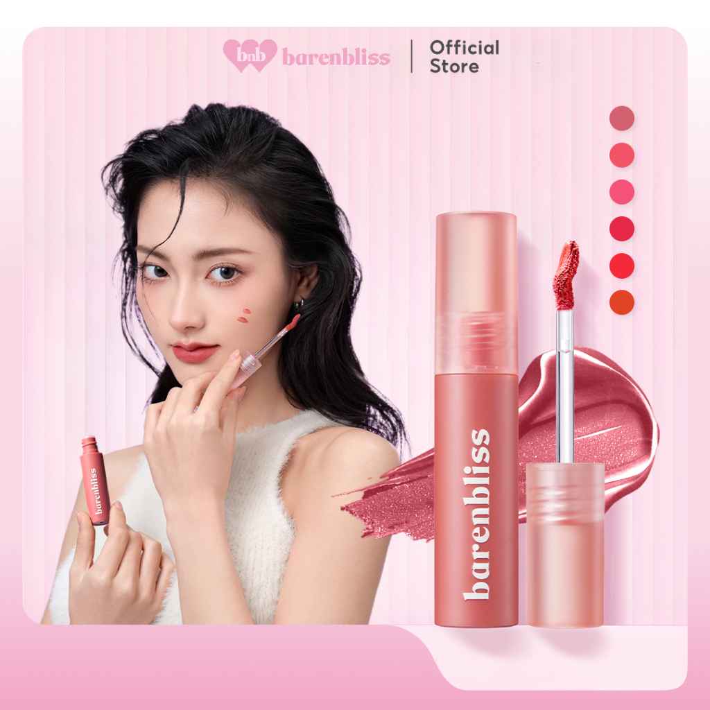 Barenbloom เซตลิปคู่ ลิปทินท์เนื้อฉ่ำพีช + ลิปเวลเว็ตเชอร์รี่ เนื้อแมตต์นุ่ม ติดทน — 5