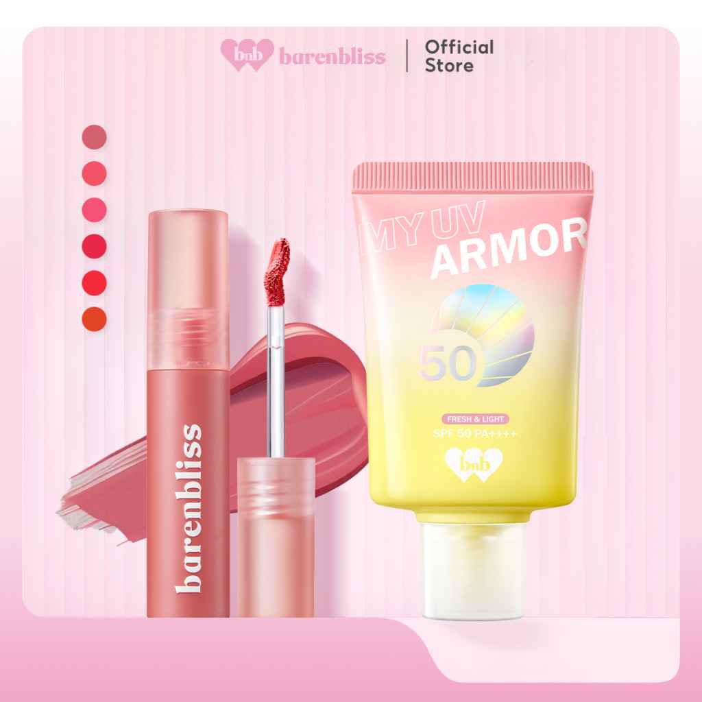 Barenbloom เซตลิปเวลเว็ตเชอร์รี่ + ครีมกันแดด SPF50 PA++++ คุมมัน ปรับโทนผิว — 2