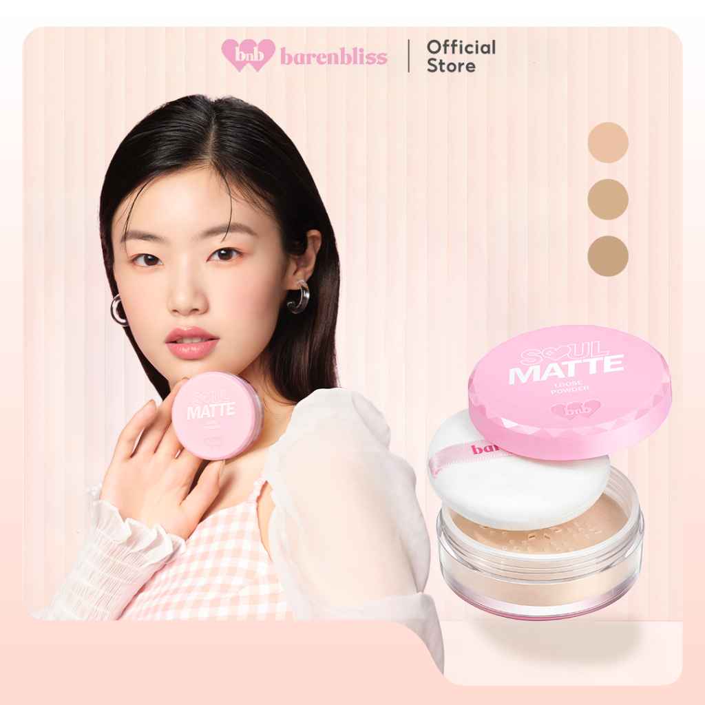 Barenbloom แป้งฝุ่นคุมมัน Soul-Matte Loose Powder SPF45 PA+++ เนื้อบางเบา กันน้ำ 6.8g — 5