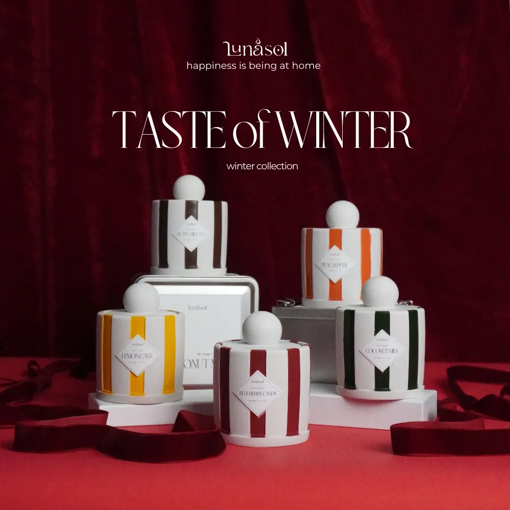 Lunasora เทียนหอมซอยแว็กซ์ Taste of Winter คอลเลกชันวินเทอร์ 6 กลิ่น เลือกเซตของขวัญได้