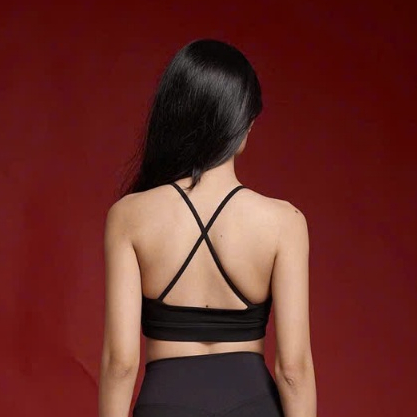 Lady Block สปอร์ตบรา Suki สายไขว้หลัง 2 ชั้น มีฟองน้ำถอดได้ ใส่ยิม โยคะ พิลาทิส — 6