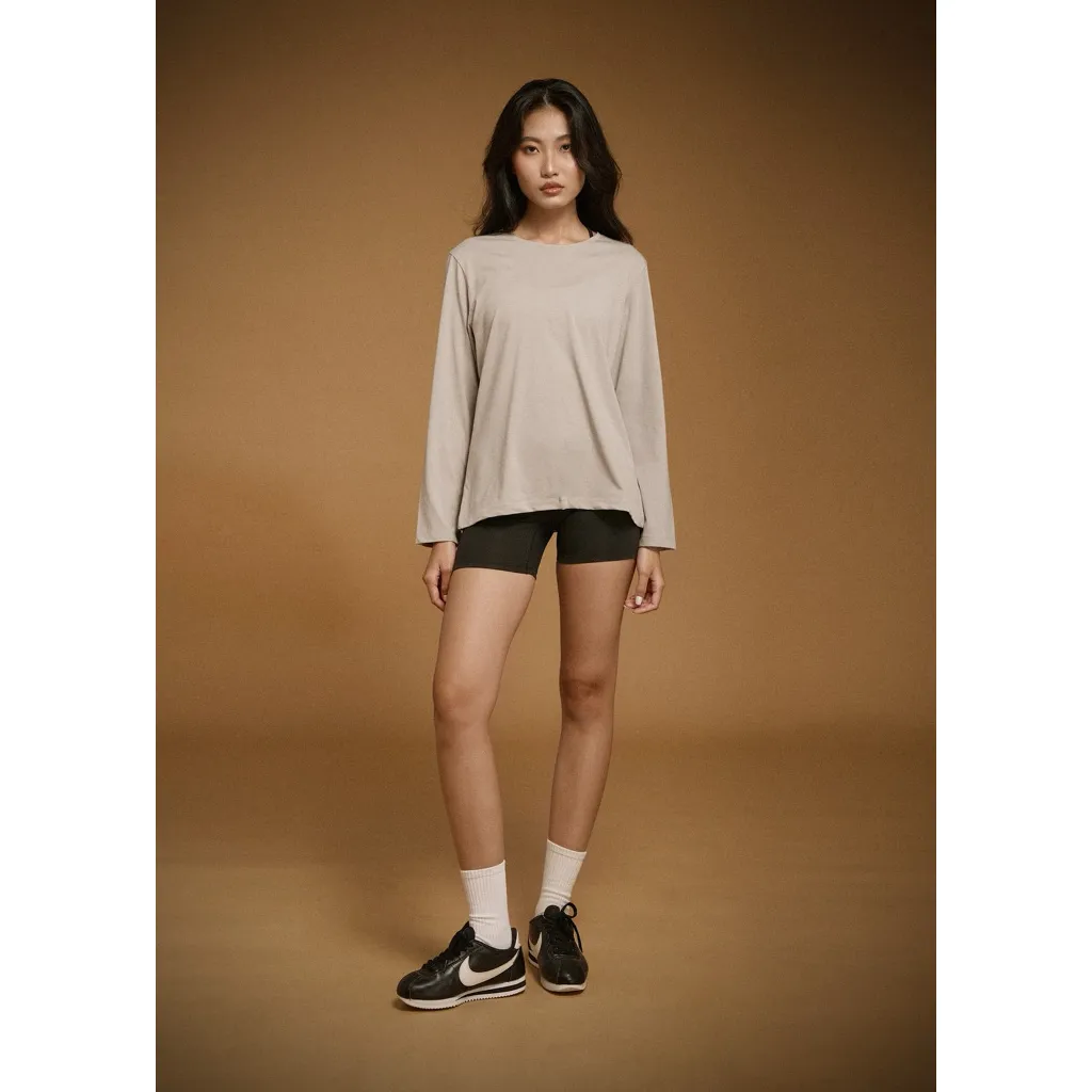 Lady Block เสื้อยืดแขนยาว Rio Top ทรงสปอร์ตหลวม ผ้าคอตตอนยืดเบา ใส่โยคะ ยิม — 6