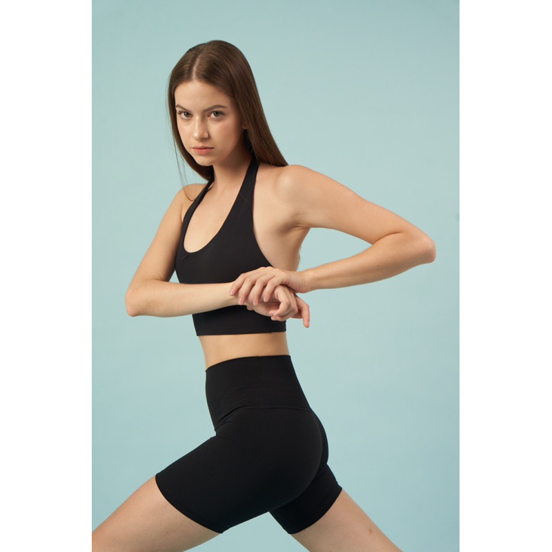 Lady Block กางเกงไบเกอร์ Helia ขาสั้น ผ้านุ่มยืดหยุ่น ใส่ยิม โยคะ สไตล์สปอร์ต — 2
