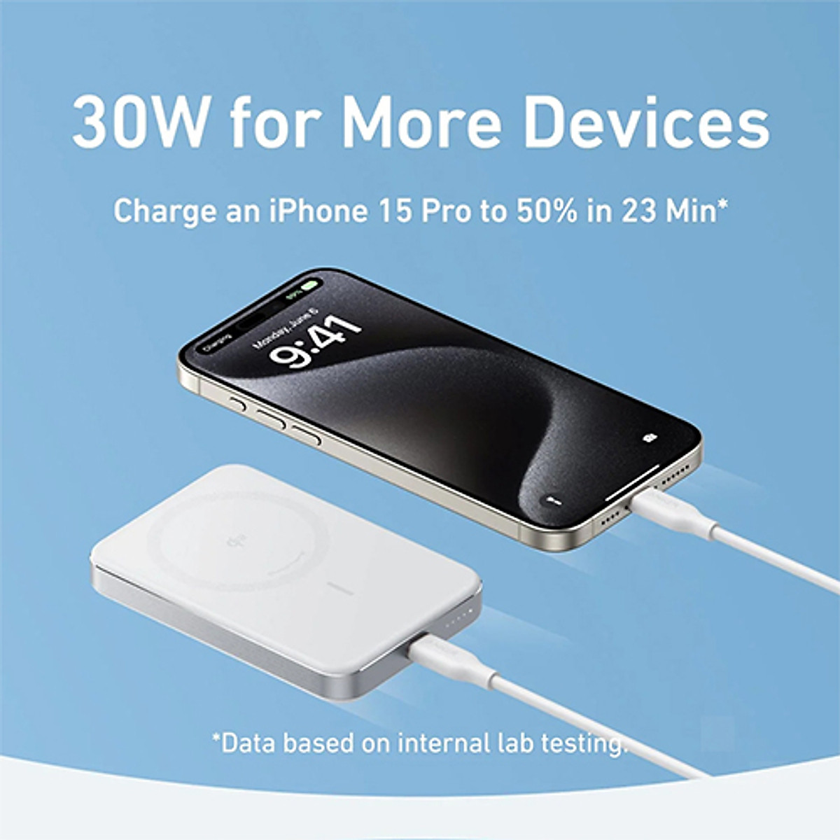 Ankor MagGo Slim 10000mAh พาวเวอร์แบงค์แม่เหล็กชาร์จไร้สาย 15W Qi2 ชาร์จเร็ว USB-C 30W — 8
