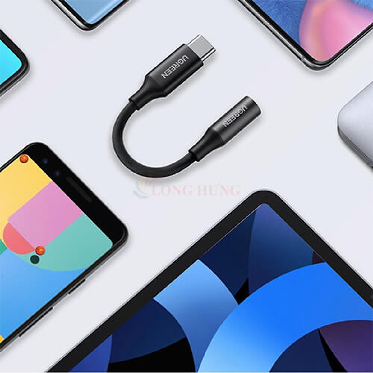 Ugrin AV16 อะแดปเตอร์แปลง USB-C เป็นแจ็คหูฟัง 3.5 มม. รองรับไมค์ ปรับเสียงได้ เสียง Hi-Fi — 8