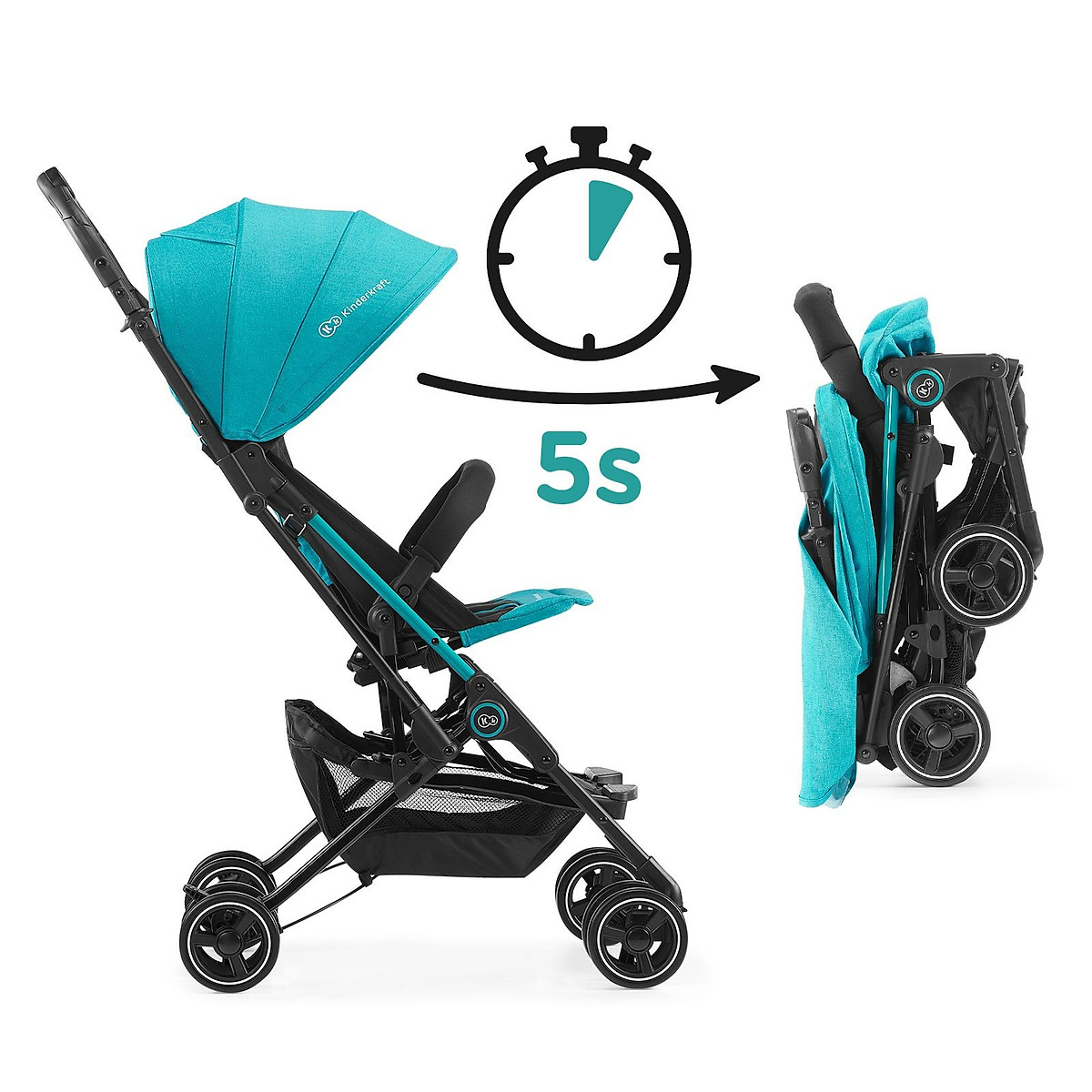 Kindercraft MiniDash S รถเข็นเด็กพับเล็กพิเศษ น้ำหนักเบา 5.6 กก. ขึ้นเครื่องบินได้ — 2