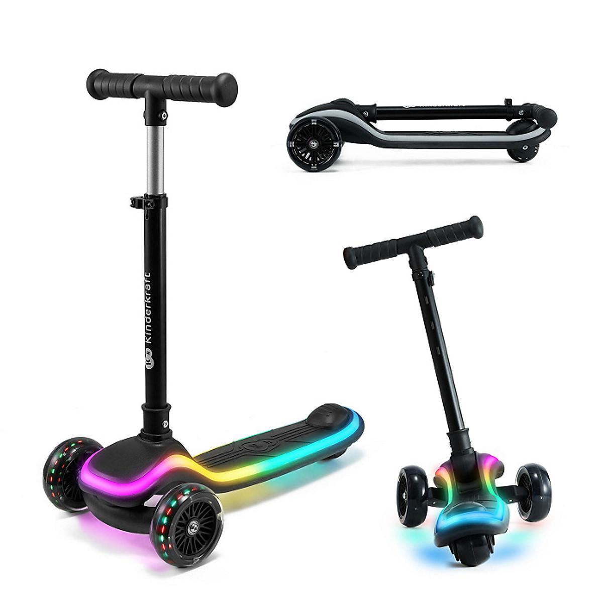 Kindercraft Raketa สกูตเตอร์ 3 ล้อมีไฟ LED เด็ก 2 ขวบขึ้นไป พับได้ ปรับความสูงได้ — 7