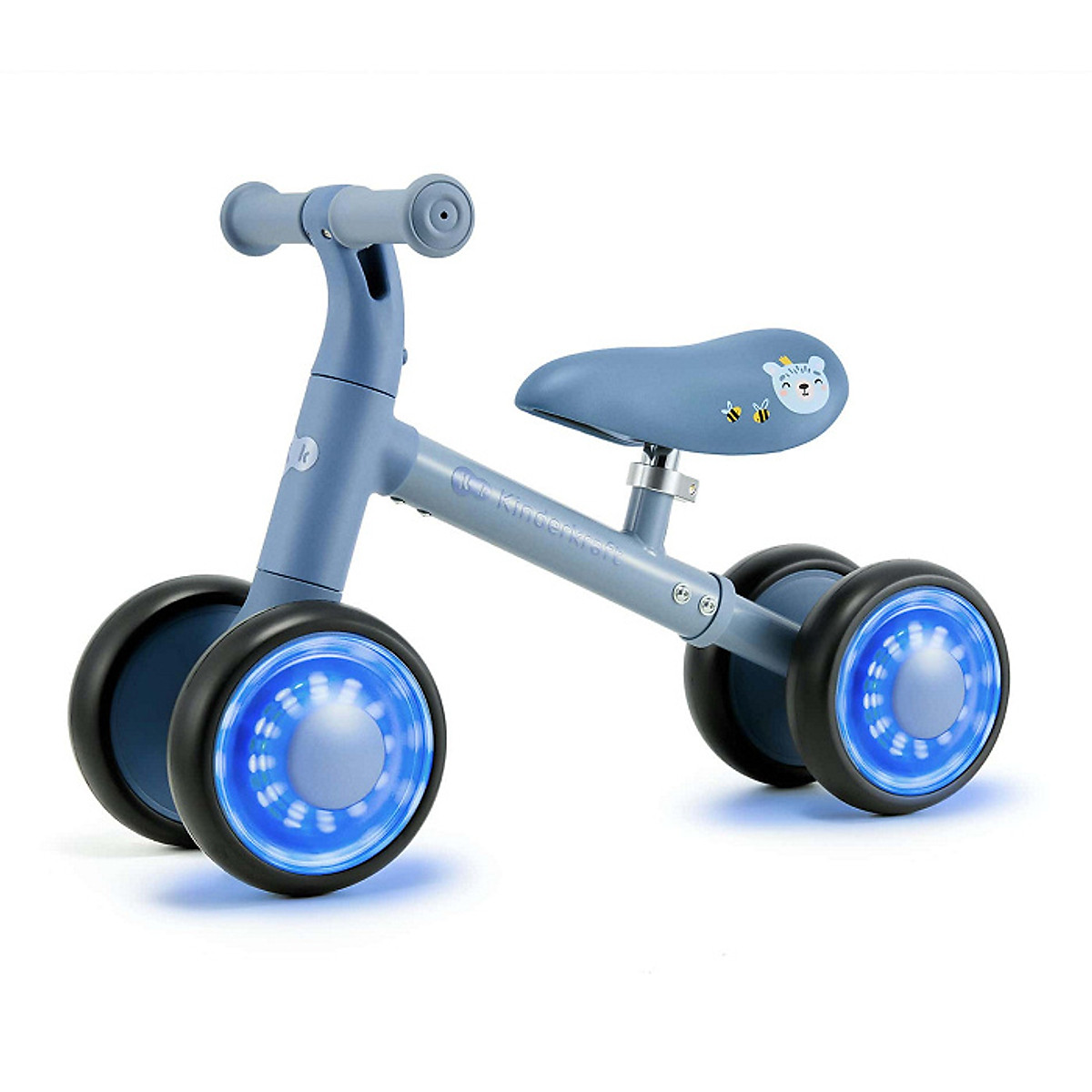 Kindercraft Cutey Flash จักรยานทรงตัว 4 ล้อ ล้อมีไฟ LED เด็ก 1 ขวบขึ้นไป เบา 2.1 กก. — 2