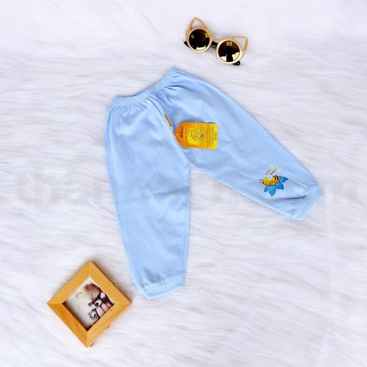 Bebiboo ชุดเด็กแรกเกิด ผ้าคอตตอนนุ่ม คอวี แขนสั้น เสื้อ+กางเกง 5 สี 5 ไซซ์ — 4