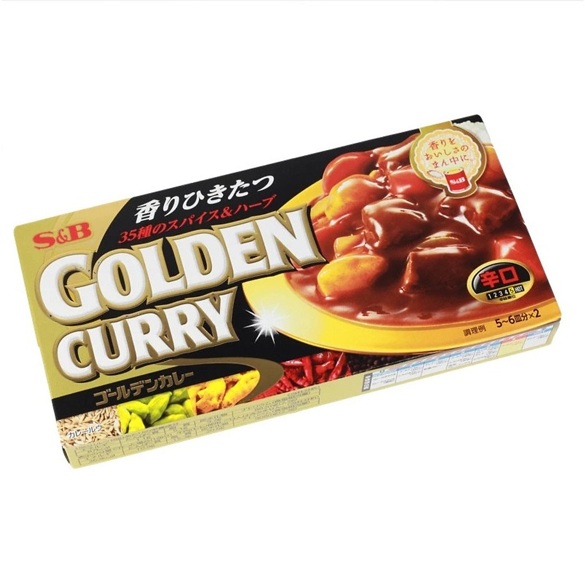 S&D Gold Curry เครื่องแกงกะหรี่ก้อนญี่ปุ่น 198 กรัม ทำกะหรี่ราดข้าว 3 ระดับความเผ็ด — 2