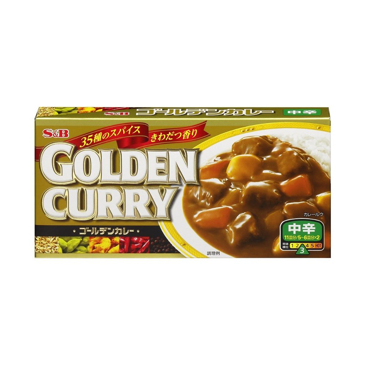 S&D Gold Curry เครื่องแกงกะหรี่ก้อนญี่ปุ่น 198 กรัม ทำกะหรี่ราดข้าว 3 ระดับความเผ็ด — 5