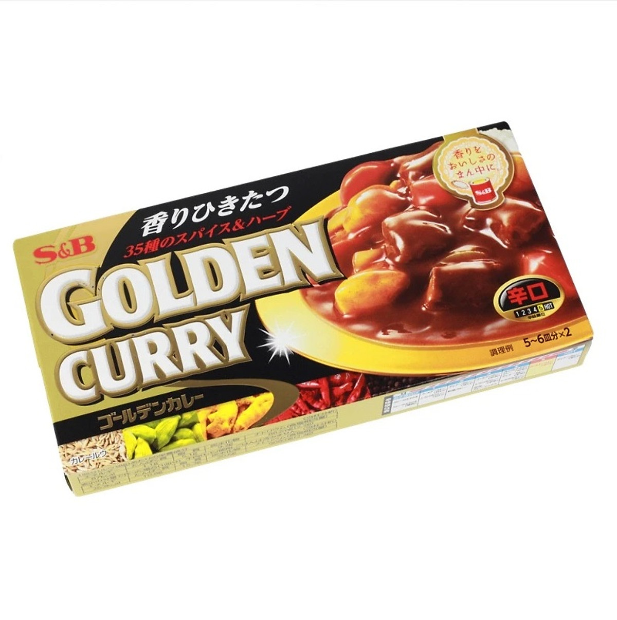 S&D Gold Curry เครื่องแกงกะหรี่ก้อนญี่ปุ่น 198 กรัม ทำกะหรี่ราดข้าว 3 ระดับความเผ็ด — 6