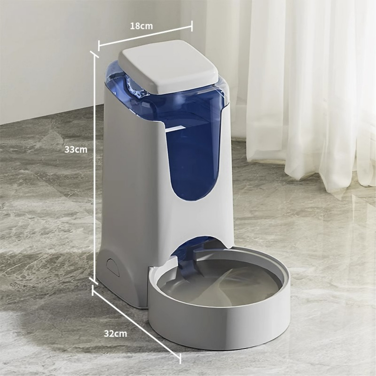 PawFlow เครื่องให้น้ำและอาหารอัตโนมัติ สำหรับสุนัขและแมว ถังน้ำ 4 ลิตร ถังอาหาร 2.5 ลิตร — 5