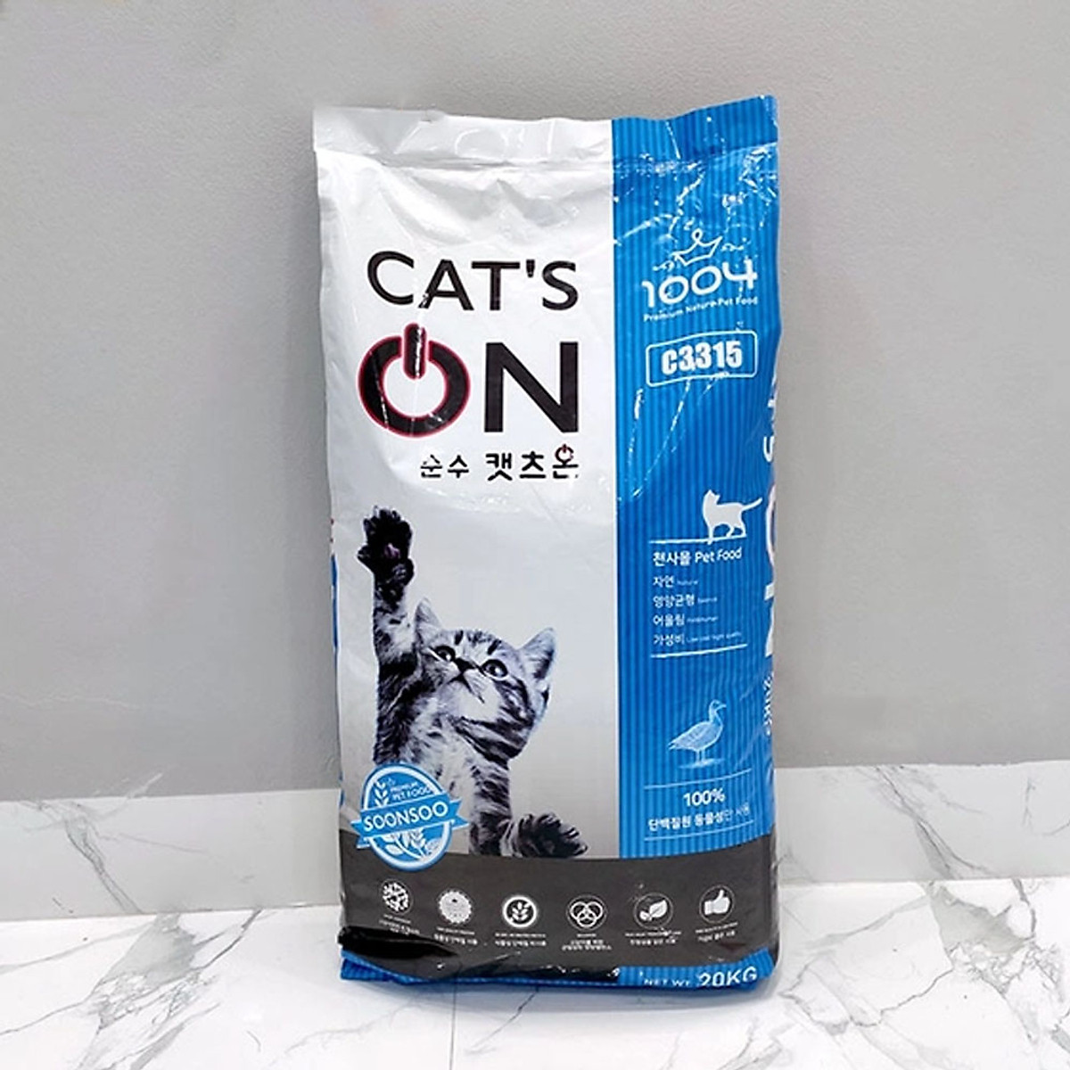 Catz On อาหารเม็ดแมวทุกช่วงวัย โปรตีนสูงกว่า 33% เป็ดและไก่ ถุง 5 กก. / 1 กก. — 2
