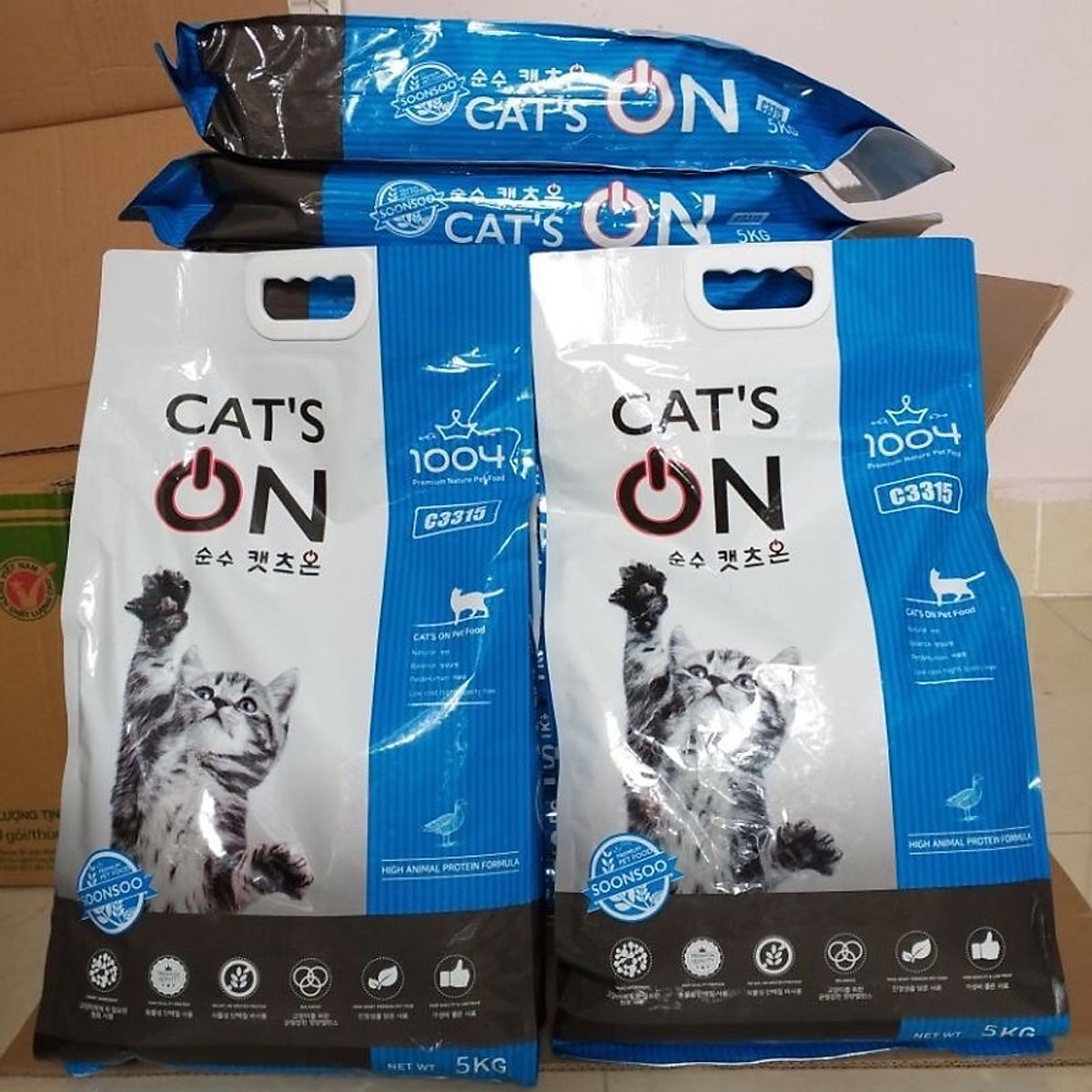 Catz On อาหารเม็ดแมวทุกช่วงวัย โปรตีนสูงกว่า 33% เป็ดและไก่ ถุง 5 กก. / 1 กก. — 3