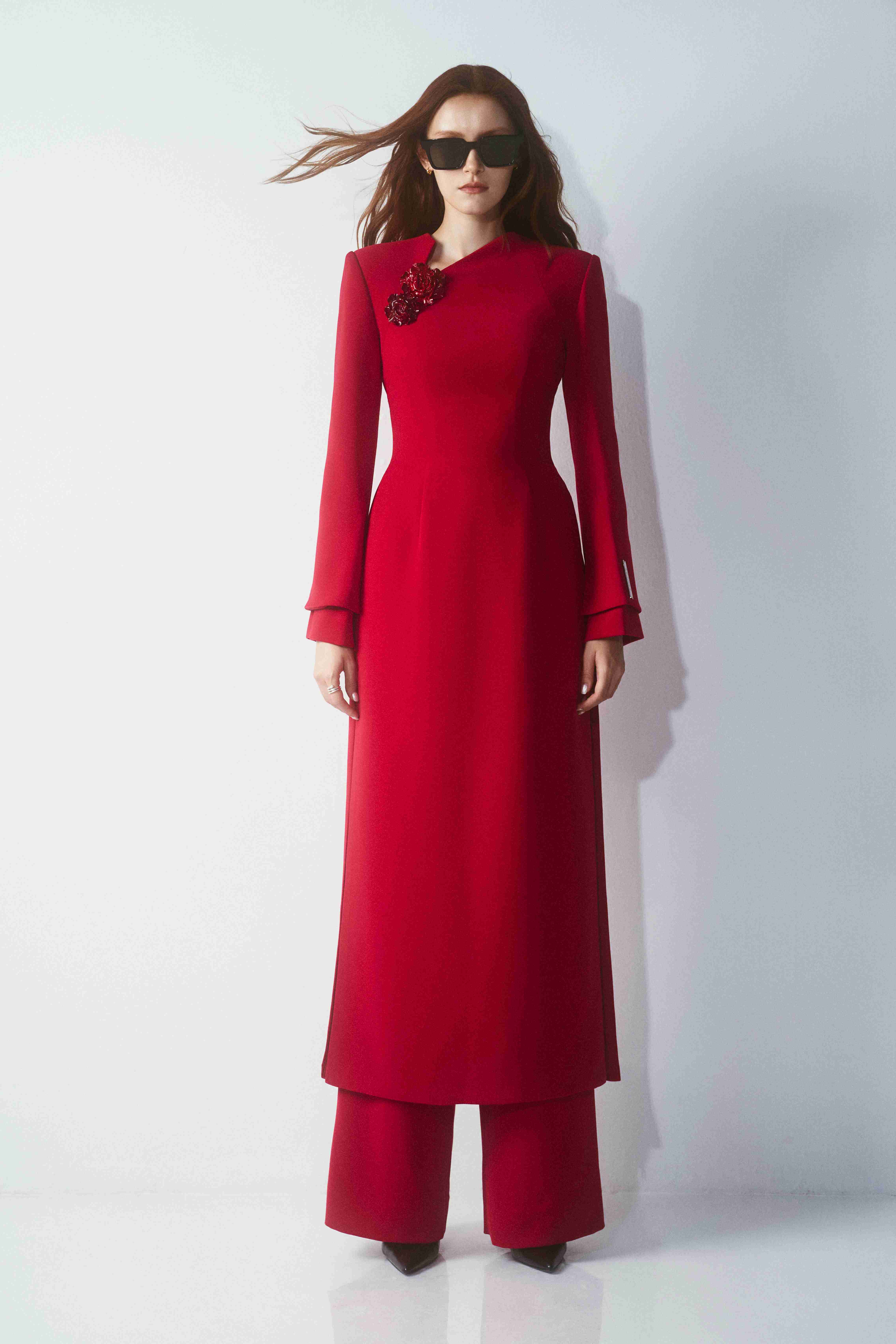Fany Ao Dai — ชุดอ๊าวหญ่ายสีแดง ลุคเทศกาล — 4