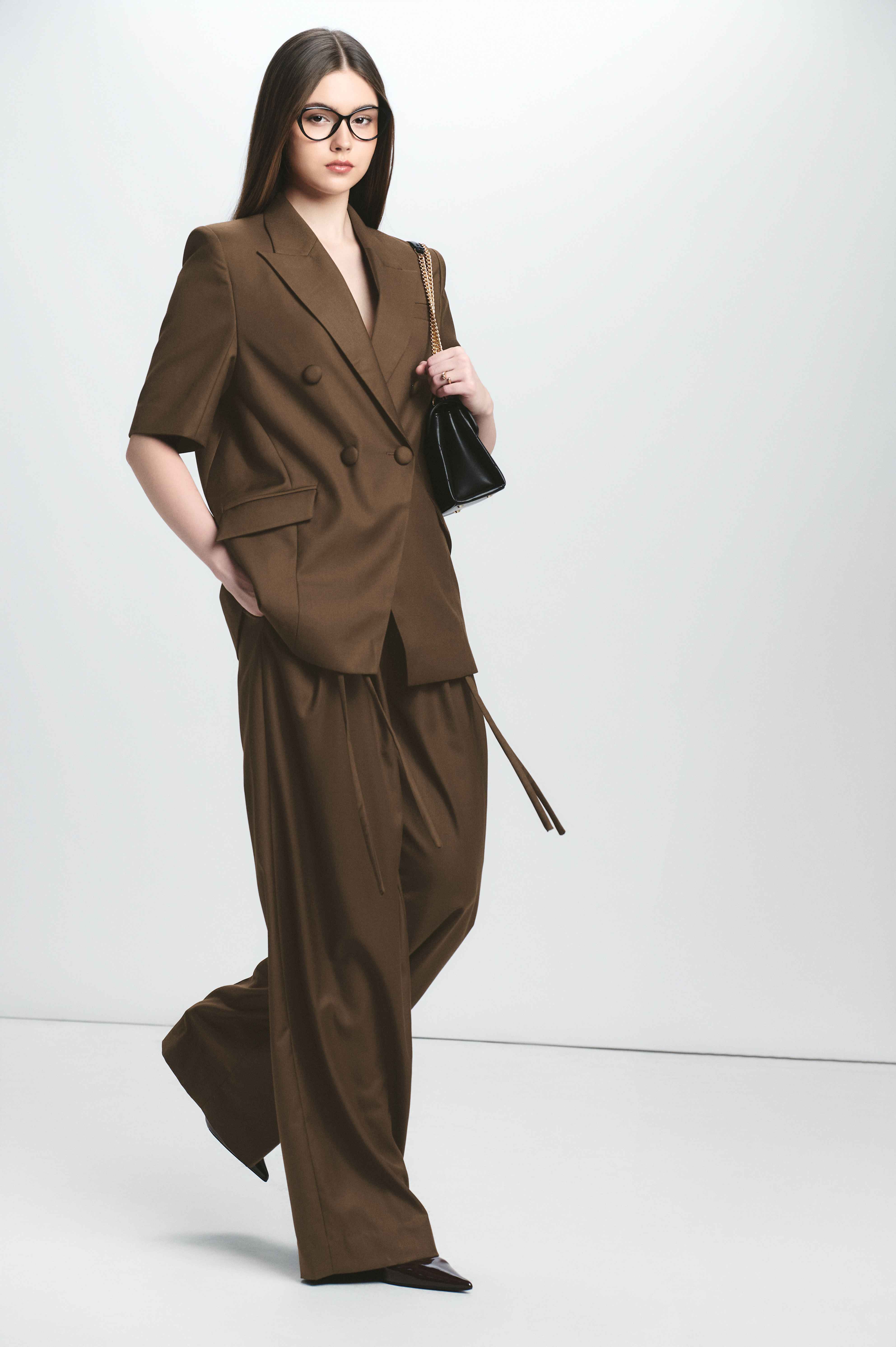 Mega Pants Choco — กางเกงเอวสูงขากว้าง สีช็อกโก — 3