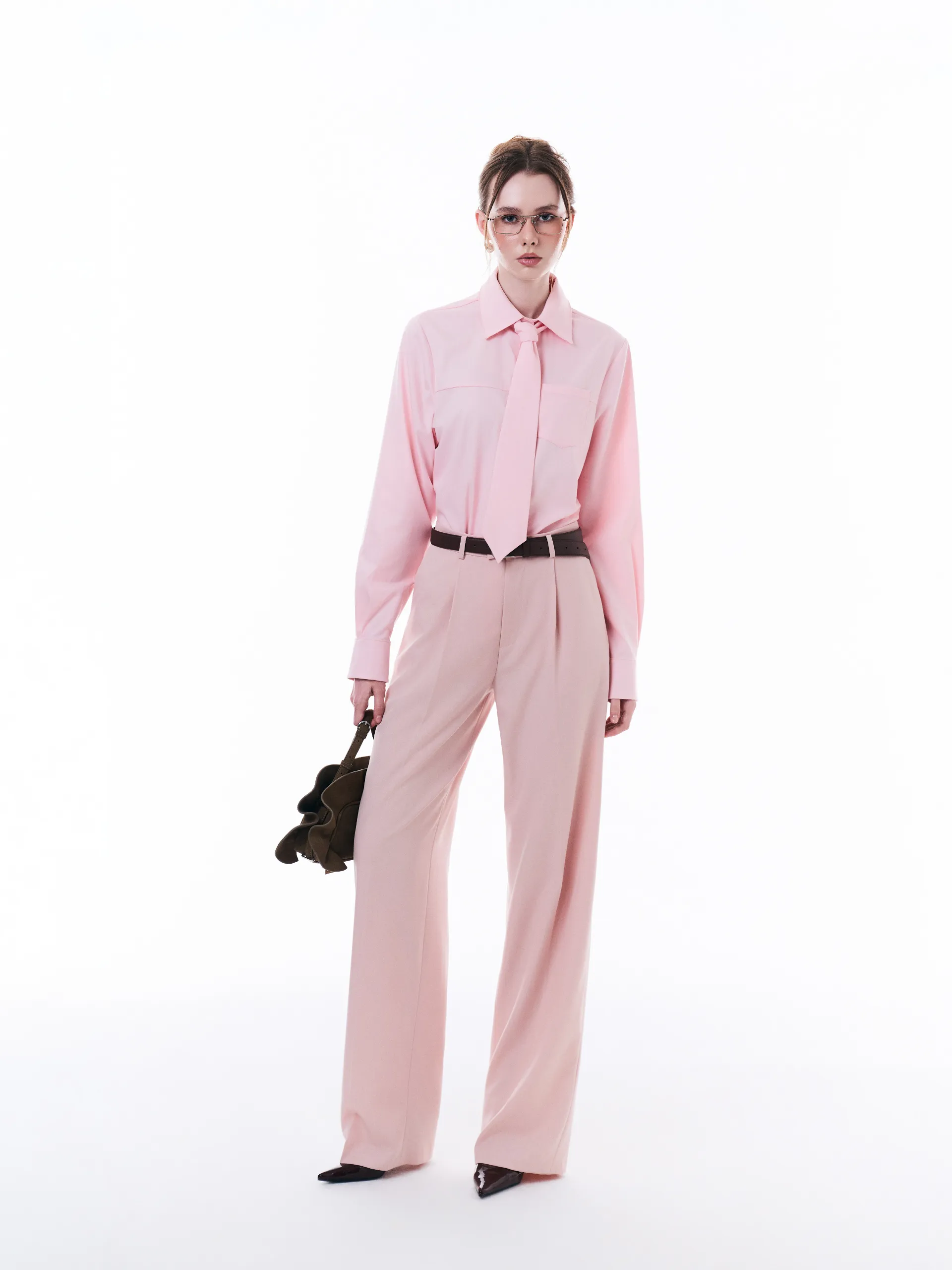 Axis Pants Pink Marshmallow — กางเกงเอวต่ำ สีชมพูมาร์ชเมลโล