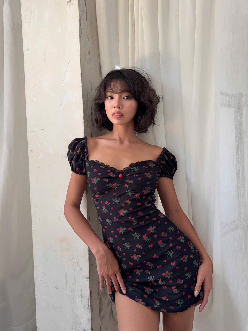 Cherry Dress — เดรสรัดรูปลายเชอร์รี