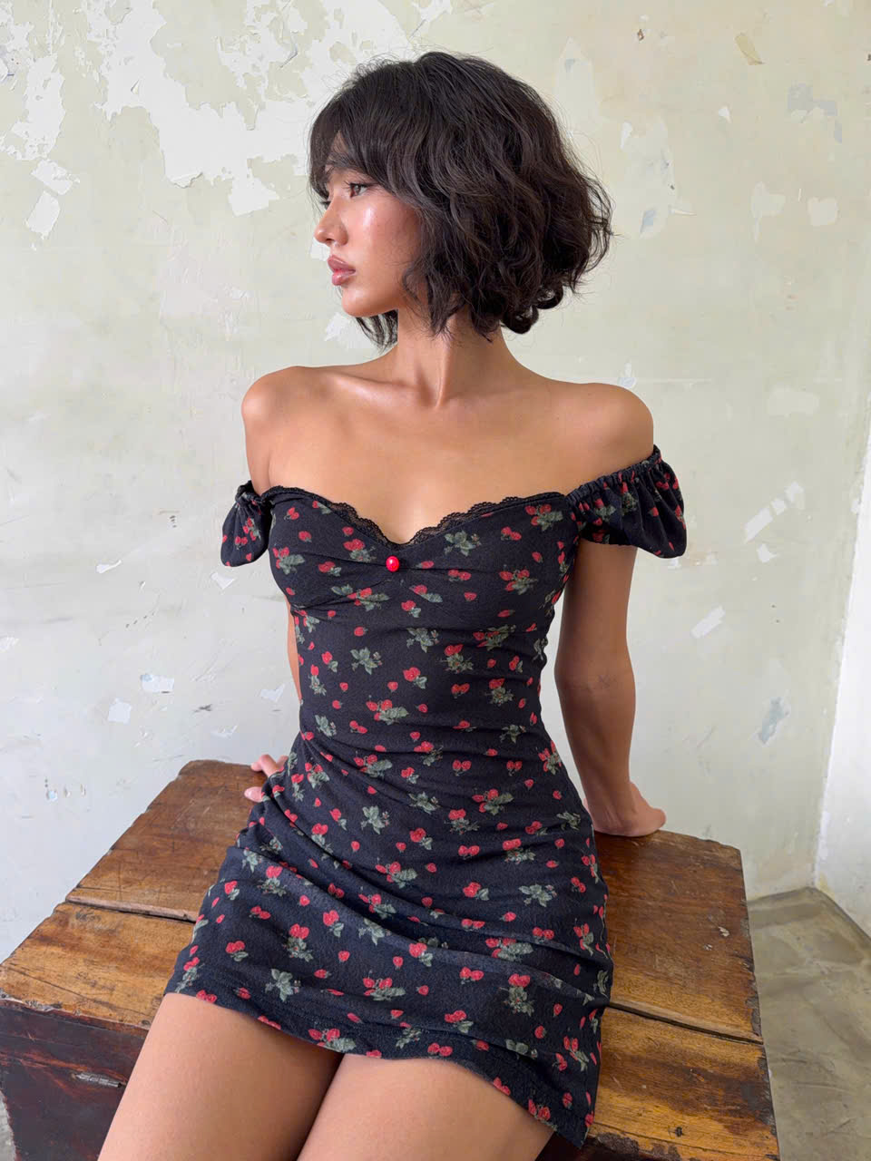 Cherry Dress — เดรสรัดรูปลายเชอร์รี — 5