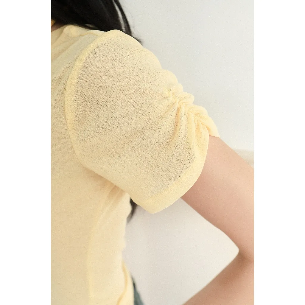 Garden Veil — เซตเสื้อสายเดี่ยวผ้าชีฟองปักดอกไม้ ซ้อนเสื้อยืดบาง — 4