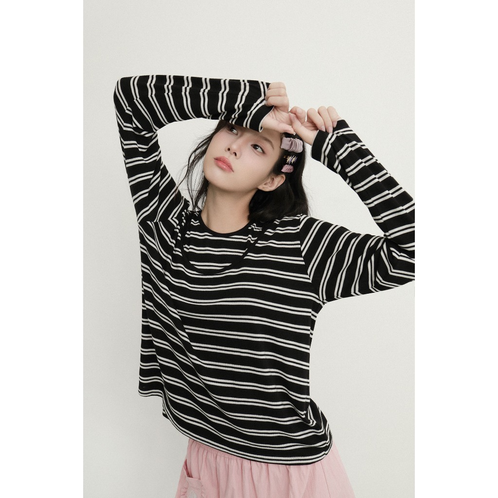 Ink Flow Top — เซตเสื้อกล้ามกับเสื้อแขนยาวลายทาง — 6