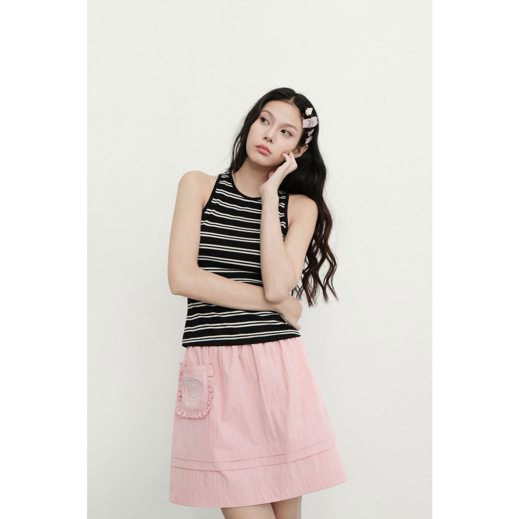 Ink Flow Top — เซตเสื้อกล้ามกับเสื้อแขนยาวลายทาง — 8