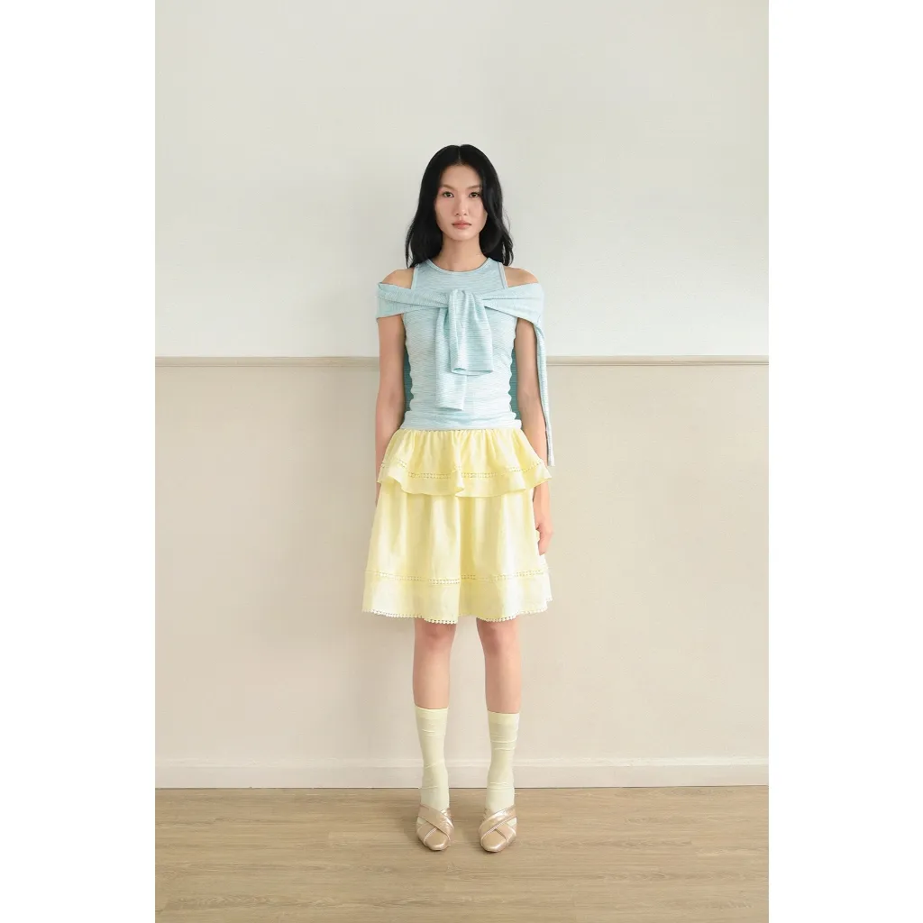 Ink Flow Top — เซตเสื้อกล้ามกับเสื้อแขนยาวลายทาง — 4