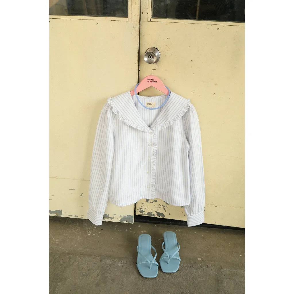Sailor Moonlit — เสื้อเชิ้ตคอกะลาสี ชายระบาย — 2