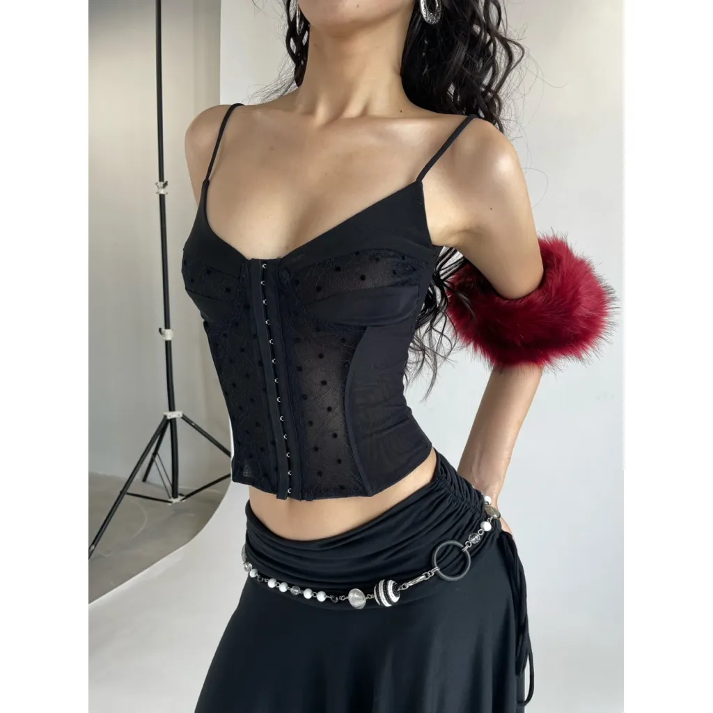 Raven Corset — คอร์เซ็ตผ้าตาข่ายเก็บเอว มีเซตให้เลือก — 4
