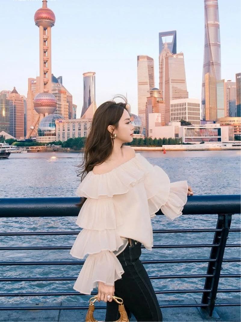 Tiered Ruffle Off Shoulder Top — เสื้อเปิดไหล่แขนระบายหลายชั้น — 5
