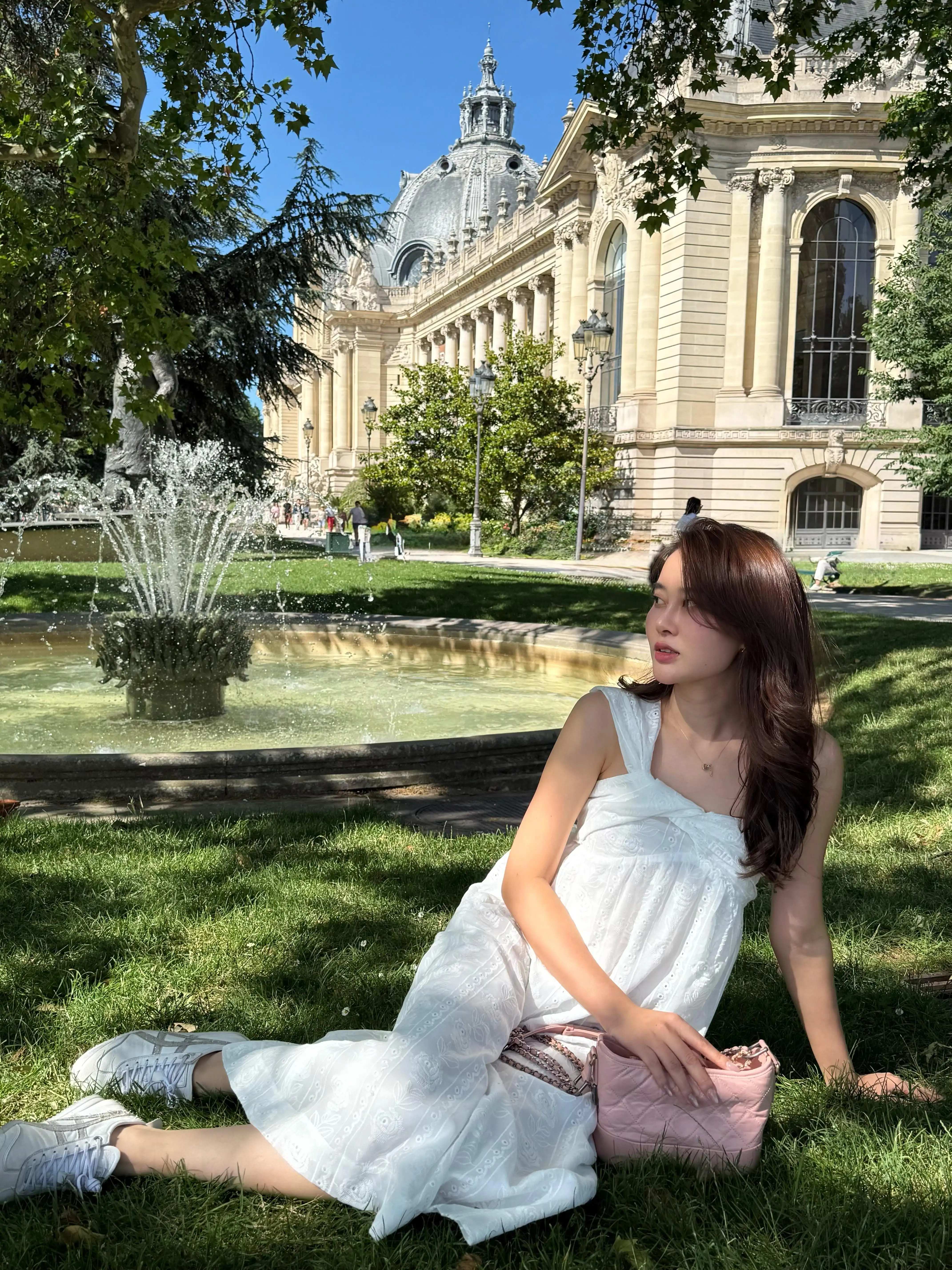 Floral Embroidered One Shoulder Dress — เดรสมิดิเปิดไหล่เดียว ปักดอกไม้ — 4