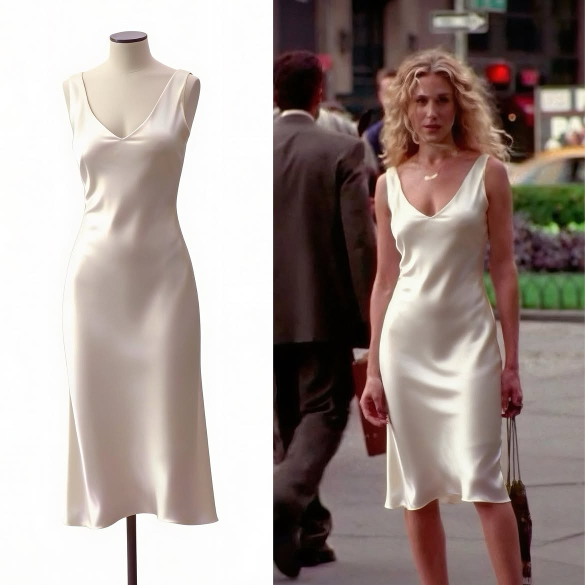 Revenge Dress — เดรสสีขาวทรงเรียบ สไตล์เรโทร