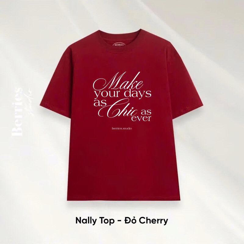 Nally Tee — เสื้อยืดคอตตอนหนาโอเวอร์ไซซ์ สกรีนข้อความ — 3