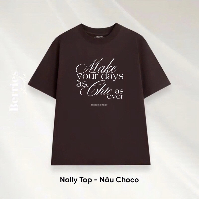 Nally Tee — เสื้อยืดคอตตอนหนาโอเวอร์ไซซ์ สกรีนข้อความ — 6