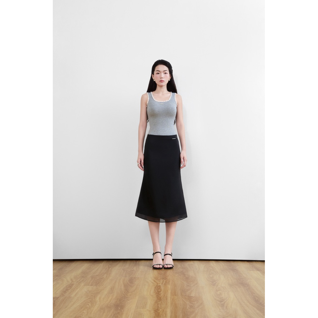 Lyly Midi Skirt — กระโปรงมิดิผ้าไหมสองชั้น — 3