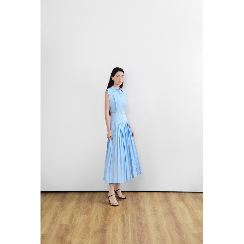Madison Pleated Dress — เดรสยาวพลีท ทรงเอวสูง — 2