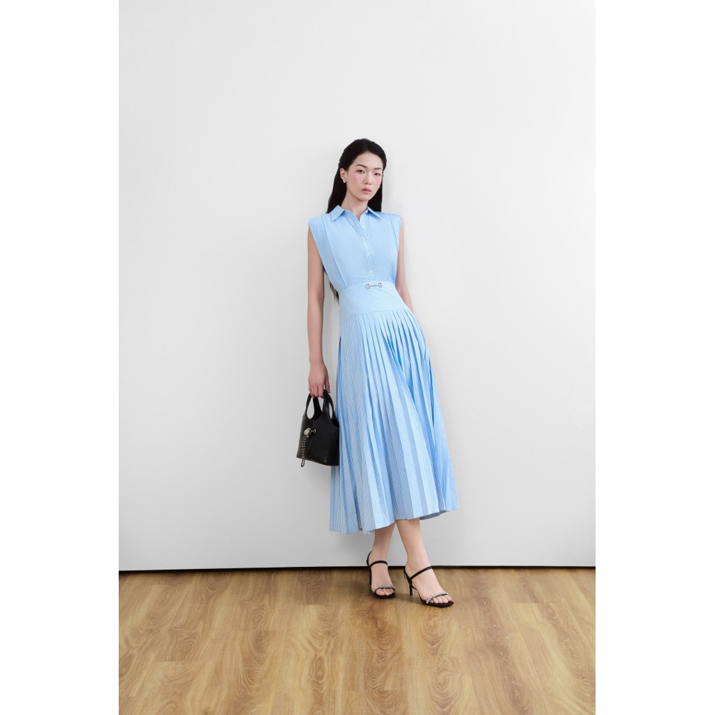 Madison Pleated Dress — เดรสยาวพลีท ทรงเอวสูง — 4