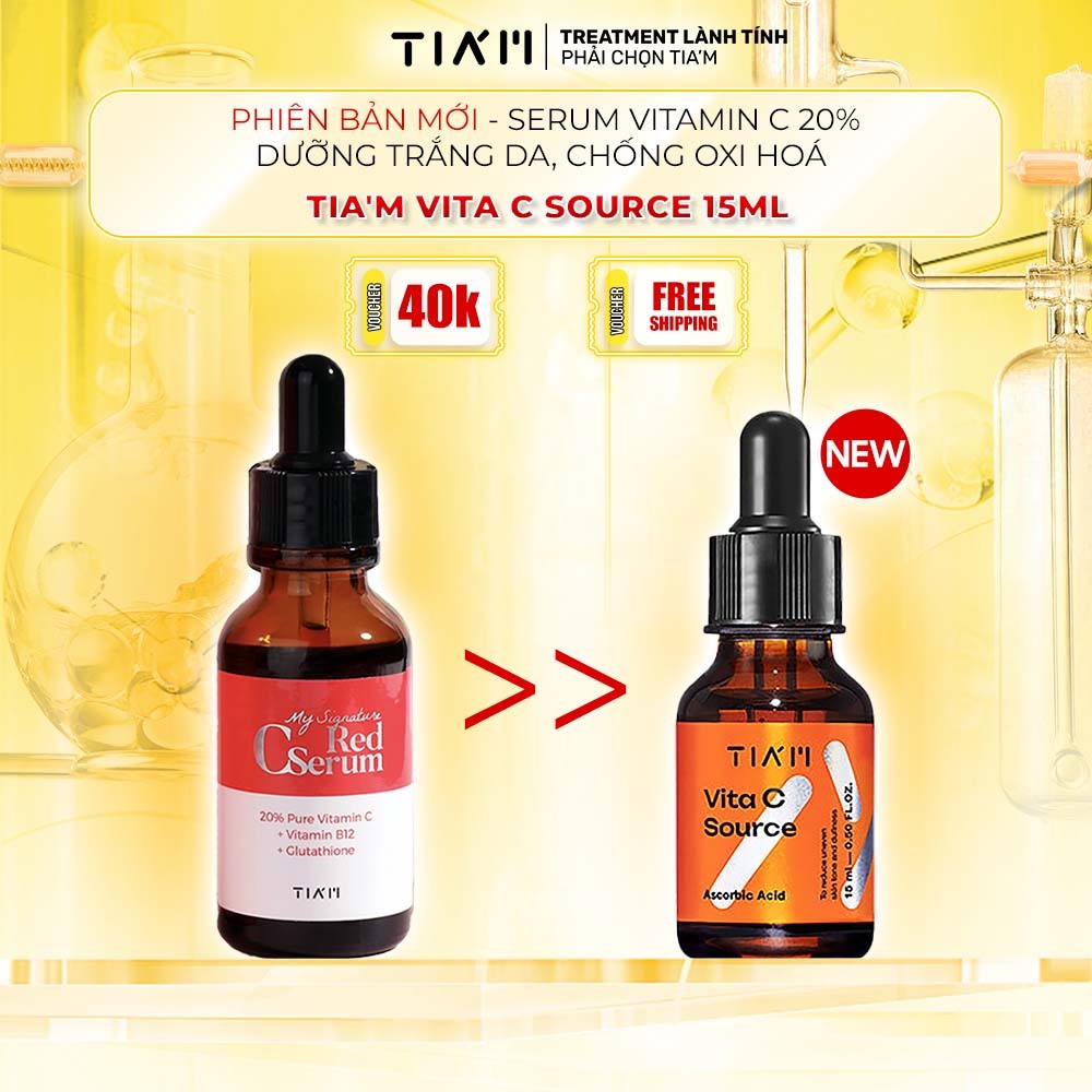 Serum Vitamin C 20% Tia'm Vita C Source 15ml — 3