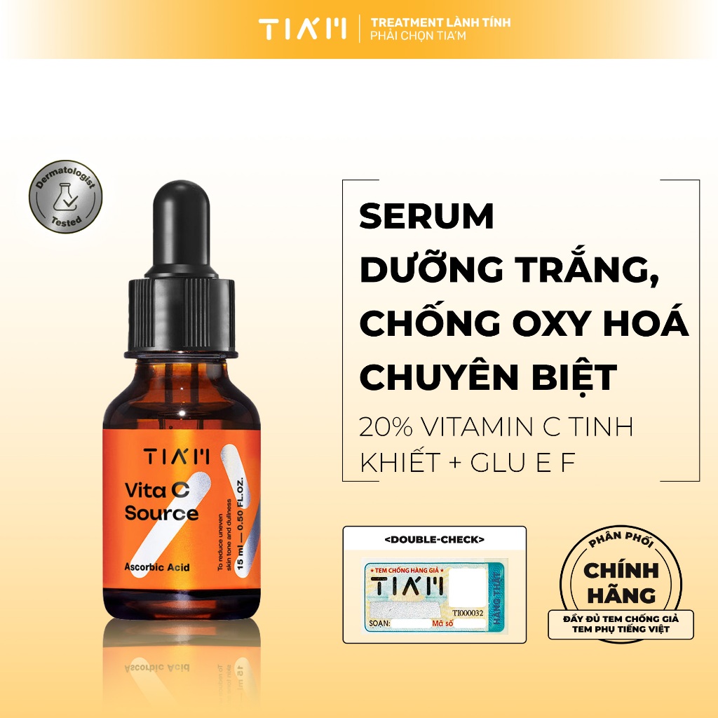 Serum Vitamin C 20% Tia'm Vita C Source 15ml · ล็อตใหม่ — 2